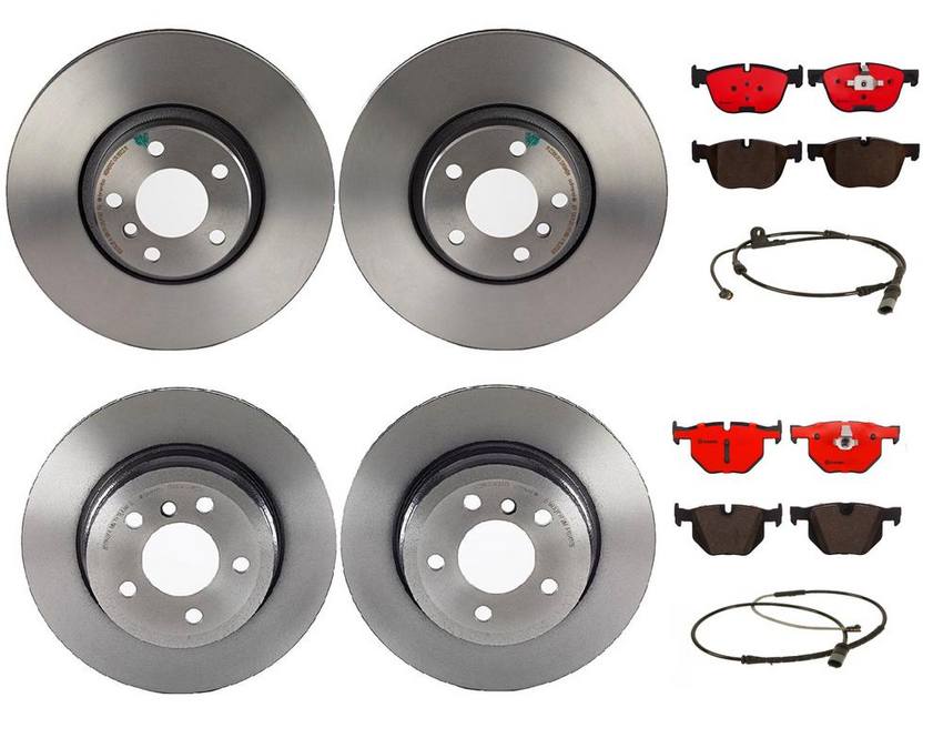 Brembo Brake Pads and Rotors Kit - Front and Rear (348mm/320mm) (Ceramic)